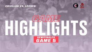 2024 SEMIFINALES BSN GAME 5 Criollos de Caguas vs Leones de Ponce Highlights 09082024 [upl. by Questa]