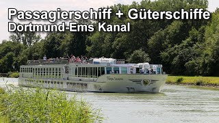 Passagierschiff  Güterschiffe  DortmundEms Kanal  Binnenschifffahrt [upl. by Niwri]