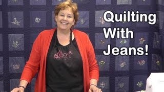 Quilt Using Old Jeans  Denim Quilting [upl. by Komara]