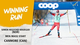 Krueger outclasses rivals in Canmore Mass Start  FIS Cross Country World Cup 2324 [upl. by Fregger572]