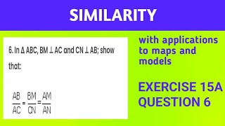 Icse board  Similarity Class 10th Ex 15A Ques 6 MessWithMaths [upl. by Perdita535]