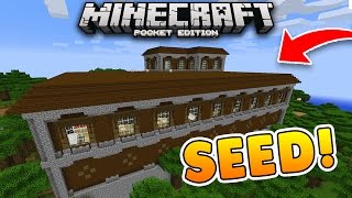 WOODLAND MANSION at SPAWN Seed Minecraft PE Pocket Edition [upl. by Hagood]