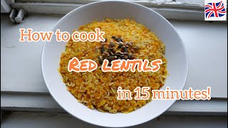 How to cook RED LENTILS in 15 minutes👩‍🍳🌱The Vegan Ballerina [upl. by Lerual292]