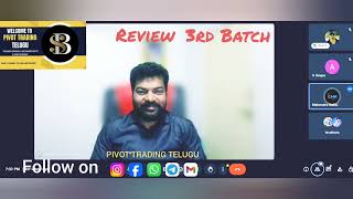 Review of our Pivot Trading Telugu 3rd Batch Student [upl. by Aiyekal]