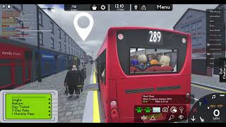 MEGA FAST 289 Bus Route  Croydon Roblox [upl. by Yrtneg]