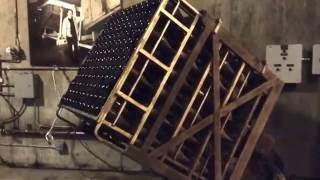 Automated gyroscopic riddling machine at Chandon miniature Napa Valley CA [upl. by Codding369]