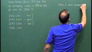 Aritmética  Aula 37  Problemas com calendários [upl. by Harimas]