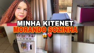 TOUR PELA MINHA KITNET DE 3 CÔMODOS MORANDO SOZINHA 😍🏠❤️ [upl. by Iviv101]