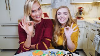 Decorating Halloween Cookies with Elsie Fisher from Eighth Grade  Spooky Karlie Kloss [upl. by Imoyik]