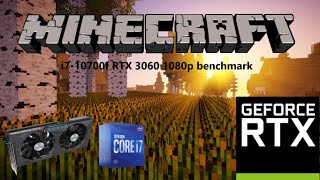 RTX 3060 i710700f Minecraft Benchmark 118 [upl. by Neslund]