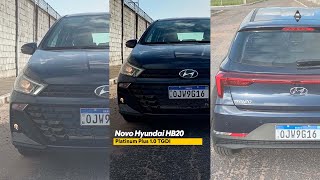 Novo Hyundai HB20 Platinum Plus 10 Turbo detalhes em apenas um minuto [upl. by Limak]