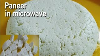 Paneer making in microwave  microwave paneer recipe  food species [upl. by Bria]