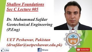 Sec CLecture 05 Shallow Foundations [upl. by Sedgewinn335]