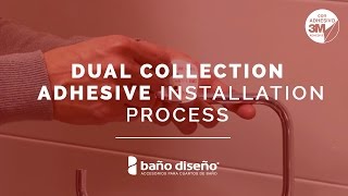 How to install bath accessories  with no drill  adhesive  Dual Collection  Baño Diseño [upl. by Aphra]