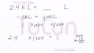 conversion of metric units kiloliters to liters [upl. by Lynde]