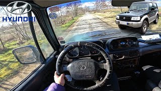 Hyundai Galloper II 25TD 4x4 2002 99HP  POV TEST Drive [upl. by Fiorenze]