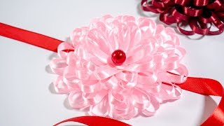 Make Easy Flower with Ribbon DIY Ideas  HandiWorks 122 [upl. by Gant]