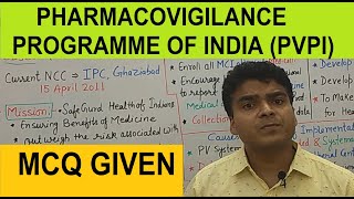 Pharmacovigilance Programme of India  PVPI  Mission  History  Objective of PVPI  MCQ on PVPI [upl. by Christiana]