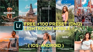 Free 100 Preset Lightroom Mobile DNG for IOS Android [upl. by Einohtna]