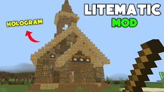 Make Your Difficult Builds Easily🔥 Litematica Mod Minecraft Pe 120 [upl. by Ahtennek12]