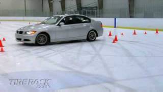 Tested Winter vs AllSeason vs Summer Tires on Ice I Tire Rack [upl. by Allayne]