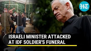 Israeli Minister Attacked At Slain IDF Soldiers Funeral  Stop Gaza War Now  Watch [upl. by Arvind536]