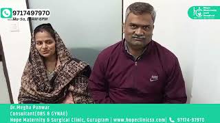 Ovarian Cystectomy Patient Experience  Dr Megha Panwar Best gynecologist in Gurugram Hope Clinic [upl. by Nilra]