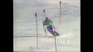 Alberto Tomba slalom in slow motion alpine skiing [upl. by Namas836]