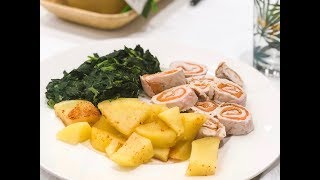 RICETTE  INVOLTINI DI FESA DI TACCHINO CON CAROTE E PATATE AL CURRY [upl. by Ludewig268]