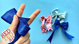 Double Bow Tutorial  Easy Hair Bow DIY  How to make a perfect bow  Craft Basics [upl. by Giacobo]