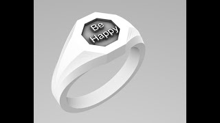 Rhino Ring Design signet ring design using rhino [upl. by Hoang]