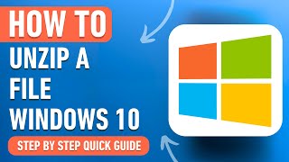 How to Unzip a File in Windows 10 Easy Tutorial [upl. by Ydnarb]