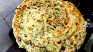 Spring Onion Paratha  Lunchbox Recipe  Flaky Layered Paratha Recipe  Onion Paratha paratharecipe [upl. by Fontes]