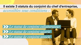 Entreprise en couple  quel statut pour le conjoint du chef dentreprise [upl. by Freya]