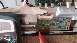 Repair LED TV SONIC 32 PANEL PT320AT02 2 XC 1اصلاح عطل بانل قاطع بيانات لشاشة [upl. by Aztinaj]