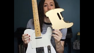 Fender Standard Tele Pickguard on a Player Series Tele [upl. by Dareen582]