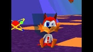 Bubsy 3D 1997 PS1 Gameplay [upl. by Nadbus498]