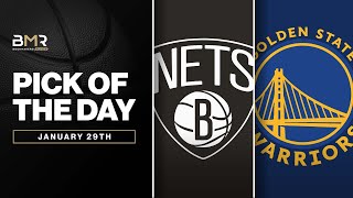 Nets vs Warriors﻿  Free NBA Player Prop Pick by Donnie RightSide  Jan 29th [upl. by Lladnek163]