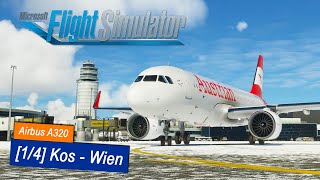 Microsoft Flight Simulator 2020 40  Kos  Wien  Airbus A320 Austrian Airlines  Liongamer1 [upl. by Idelson468]