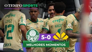 PALMEIRAS 5 x 0 CRICIÚMA  Veja os GOLS da partida pelo Campeonato Brasileiro [upl. by Sager]