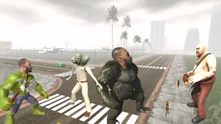 Franklin Vs 3 Head Zombie Police Franklin Vs Giant Mr Meat Fight in Indian bikes driving 3d [upl. by Sutniuq]