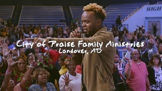 Some Walls Only Fall With a Shout  Travis Greene at City of Praise [upl. by Ardnekan143]