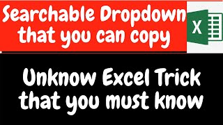 Now copy your searchable dropdown list  Dropdown for multiple cells [upl. by Hoseia]