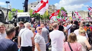 What a Great Crowd and Day at the British Patriots Rally Today in Trafalgar Square [upl. by Noremak]