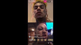 6ix9ine Vs Bhad Bhabie INSTAGRAM LIVE FULL ARGUMENT [upl. by Arikal481]