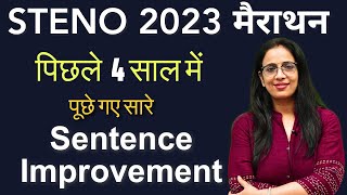 Marathon of Sentence Improvement Asked in SSC STENO Exams in Last 4 Years  PYQs  Rani Maam [upl. by Gnap]