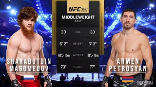 SHARABUTDIN MAGOMEDOV VS ARMEN PETROSYAN FULL FIGHT UFC 308 [upl. by Anyek]