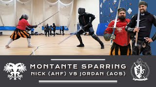 Zweihander  Montante Greatsword Sparring  Nick AHF vs Jordan AOS [upl. by Elodie]