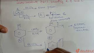 An organic compound AC6H6O gives dark green colouration with ferric chloride On treatme [upl. by Ecinert441]