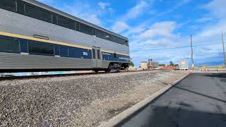 Amtrak Capital Corridor 728 leads by CDTX 8311 at Alviso CA 1212024 amtrak railfans [upl. by Hegarty]